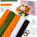 400 Pieces Craft Pipe Cleaners Bulk, Floral Stems by upcheirna