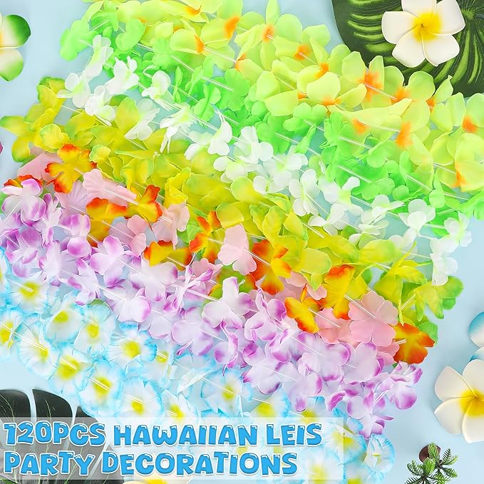 120PCS Hawaiian Leis Party Decorations, Leis - Image 3