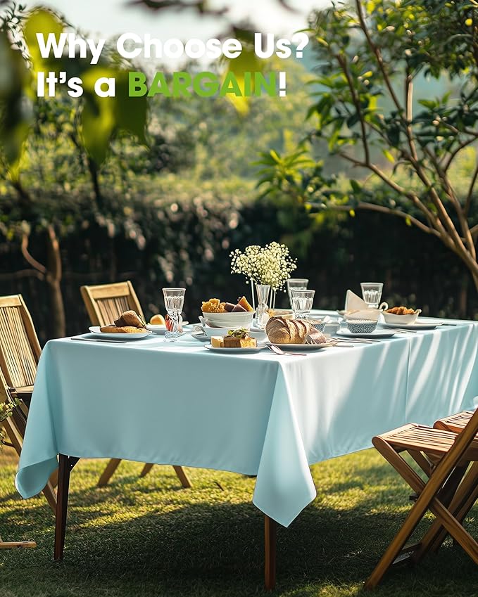 Pureegg Plastic Table Cloth Disposable 10 Pack, 54 x 108 Inch Table Cloths - Image 6