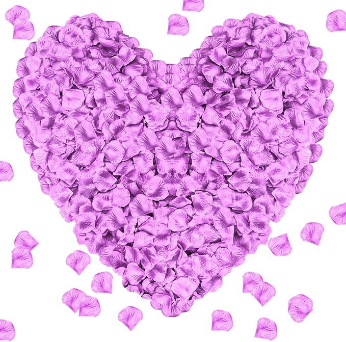 1000 Pieces Rose Petals, Artificial Flower Petals Fake Rose Petals Silk Red by Pyrrhiax