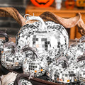 Lenwen 12 Pcs Artificial Disco Pumpkin Glitter Mirror Pumpkin by Lenwen