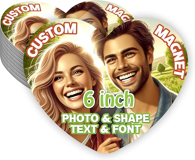 KETABAO – 6" Customize Your Heart Photo Magnets by KETABAOMotorcycleParts