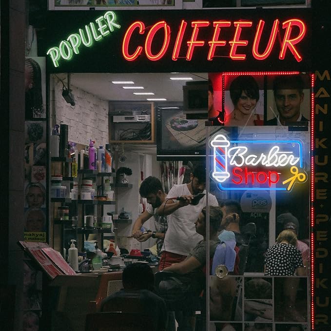 BarberShop Neon Sign Led Wall Window Decor Neon Light Up Barber Shop Station - Image 7