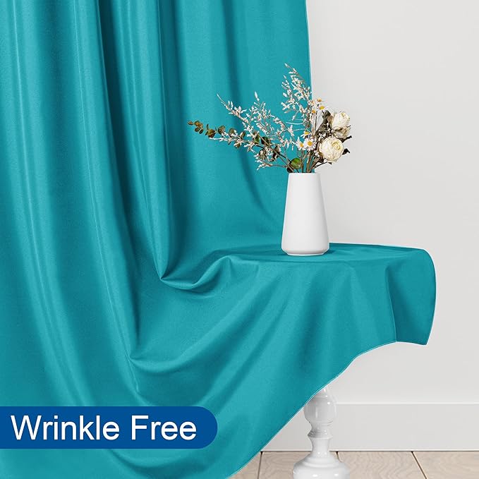 DWCN 10x8 FT Turquoise Backdrop Curtains - Image 5