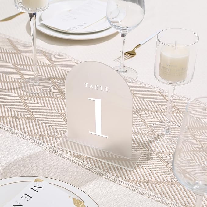 UNIQOOO Frosted Arch Wedding Table Numbers - Image 6