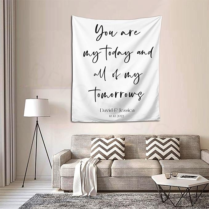 You Are My Today And All of My Tomorrows Backdrop, Custom Tapestry - Image 6