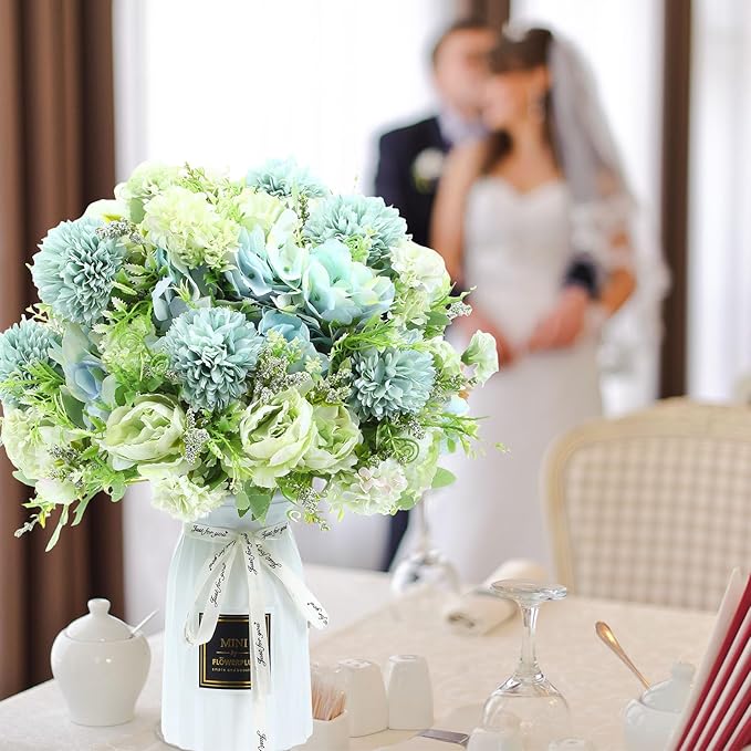 Tigeen Artificial Flowers Artificial Peonies Silk Flowers Faux Peony Fake Peony - Image 6