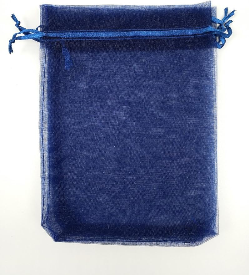 Wudygirl 100PCS Organza Bags 5X7 inch Navy Blue - Image 6
