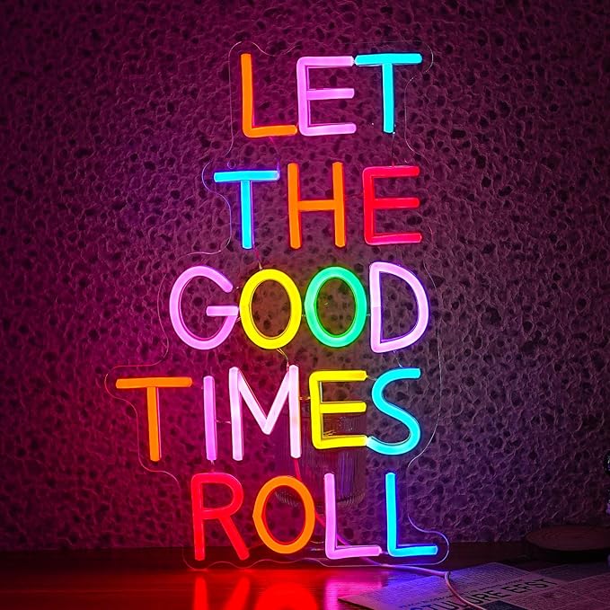 Let The Good Times Roll Neon Sign Good Times Sign Neon Light by JLEWUINH