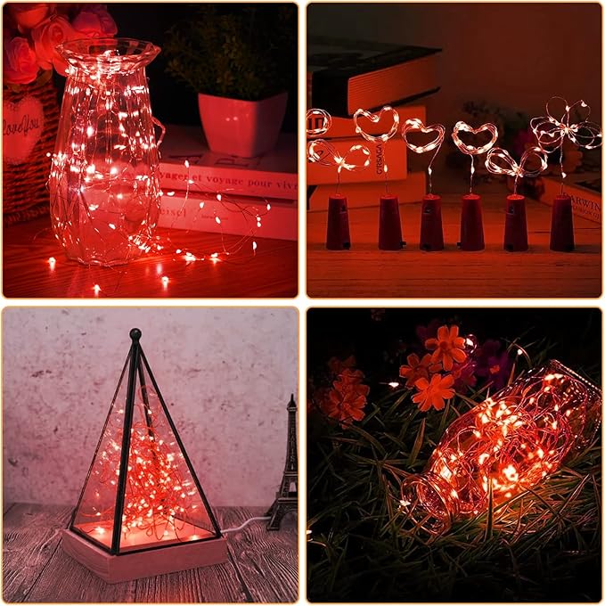 12 Pack Fairy Lights Battery Operated String Lights，7FT 20LED Waterproof Silver - Image 8