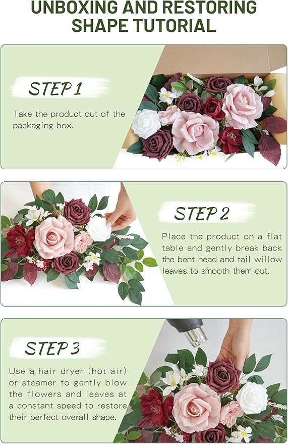 Wedding Decor Welcome Sign Flower Backdrop Garland - Image 6