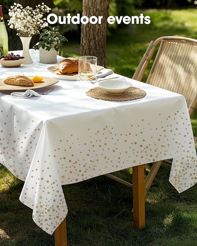 Pureegg Plastic Table Cloth Disposable 10 Pack, 54 x 108 Inch Table Cloths - Image 7