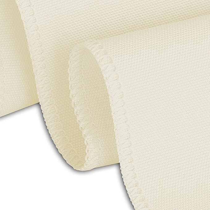 LinenTablecloth 70-Inch Round Polyester Tablecloth Ivory - Image 4