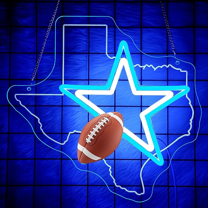 Cowboy Football Neon Sign Texas Neon Sign by Unknown