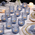 12pcs Assorted Blue Votive Candle Holders, Tea Lights Candle Holder by NITIME