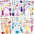 Aowplc 42 Sheets Unicorn Make‑a‑Face Stickers, Fantasy Party Favors, Crafts & by Aowplc
