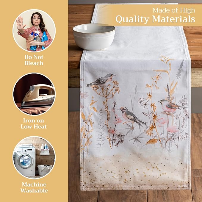 Maison d' Hermine Table Runner 100% Cotton Double Layer Table Runners 108 - Image 3