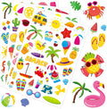 Summer Pool Beach Adhesive Stickers Luau Hawaii Sun Stickers 700 Count by MoShining