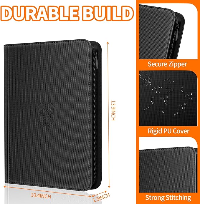 UWULK Card Binder, 9 Pocket Side-Loading Trading Card Binder - Image 3
