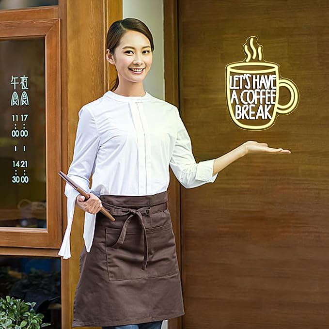 Let’s Have A Coffee Break Neon Sign, Dimmable Coffee Cup Led Light Up Sign - Image 5