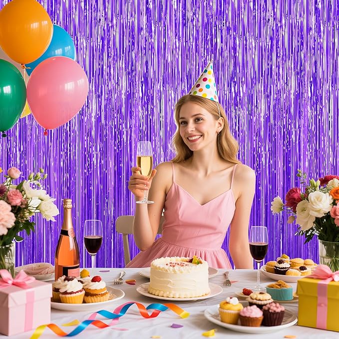 Purple Foil Curtain Backdrop - Image 6