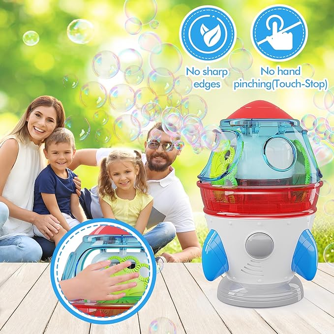 Rocket-Shaped Bubble Machine for Kids & Pets - Image 7