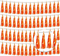 4P Orange Foil Fringe Tassel Banner Garland Metallic Tinsel Streamers Wall by Xuuf