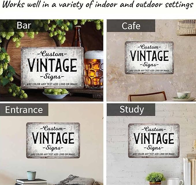 D-Story Personalized Metal Sign, 12.0 inches x 8.0 inches, Modern Decorative - Image 6