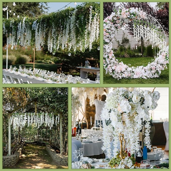 Wisteria Hanging Flowers, Fake Hanging Flowers, Wisteria artificiales Garland - Image 4