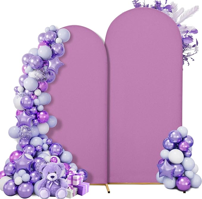 Wedding Arch Cover 7.2FT 6FT Arch Backdrop Cover Spandex Fitted Arch Cover by Unknown