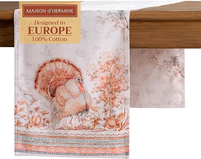 Maison d' Hermine Table Runner 100% Cotton Double Layer Table Runners 108 by MaisondHermine