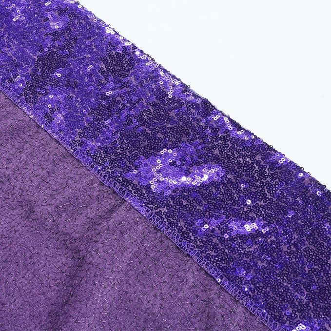 Poise3EHome 8Ft x 10Ft Purple Sequin Backdrop, Glitter Thick Satin Sequin - Image 8