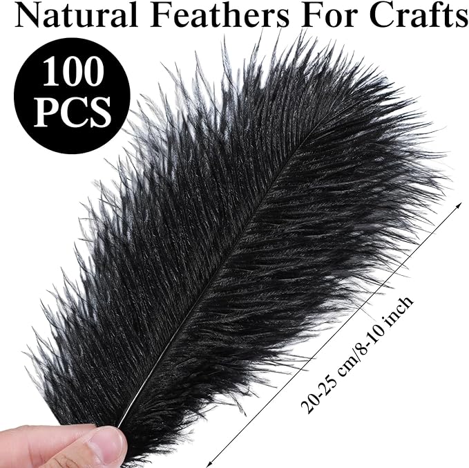 Crowye 100 Pcs Ostrich Feathers Bulk - Image 2