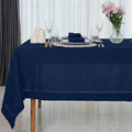 D'Moksha Homes Navy Blue Linen Tablecloth 60 x 108 Inch by DMokshaHomes