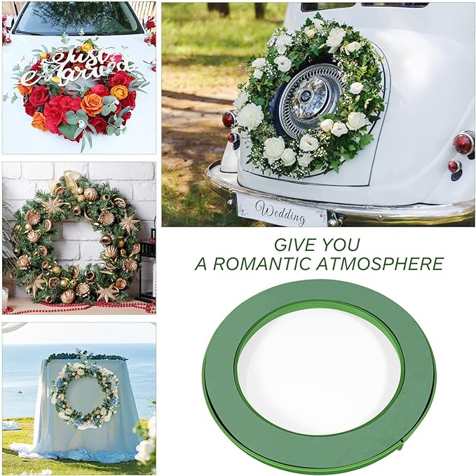 DOITOOL Flower Foam Ring with Suction Cup Car Flower Mud Green Wet Foam Blocks - Image 7
