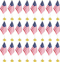 24 Pack USA US Desk Flags, Small Mini American Deluxe Table Flags Set by BCLin