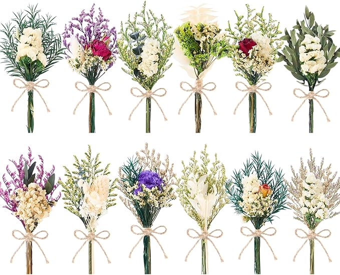 12/24 PCS Charming Dried Flowers Bouquet by WelcometoLawnIdyll