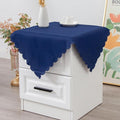 Small Square Navy Tablecloth 24 x 24 Inch Polyester Fabric Washable Table Cover by YZKITM