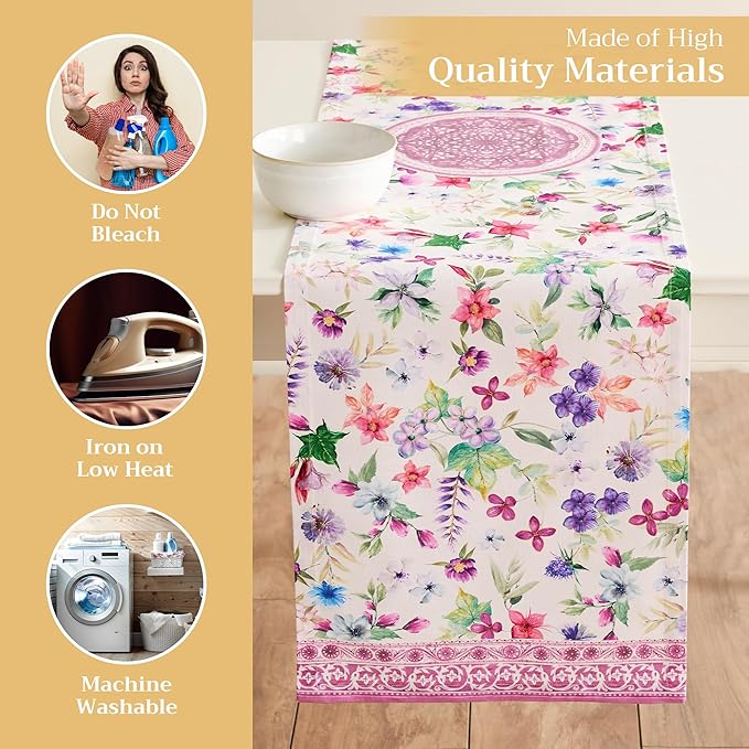 Maison d' Hermine Table Runner 100% Cotton Single Layer Table Runners 72 inches - Image 3