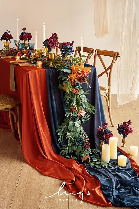 Ling's Moment Flower Garland - 6FT Eucalyptus & Rose - Sweetheart Table Decor - Image 2