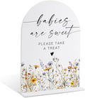 Acrylic Table Signs, Boho Floral Babies are Sweet Please Take a Treat Sign by Unknown