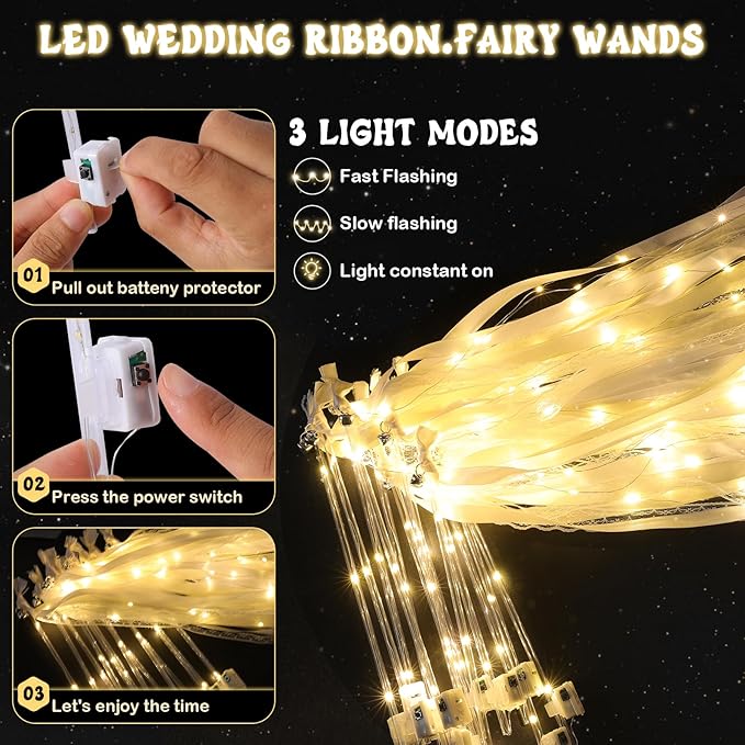 50 Pcs Wedding Wands Ribbon Streamers - Image 2
