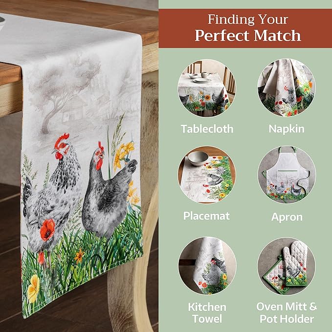 Maison d' Hermine Table runner 100% Cotton Double Layer Table Runners 72 inches - Image 5