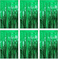 Green Foil Fringe Curtain 3.3×8.3FT 6 Packs, Metallic Tinsel Curtains Party by Acuteye