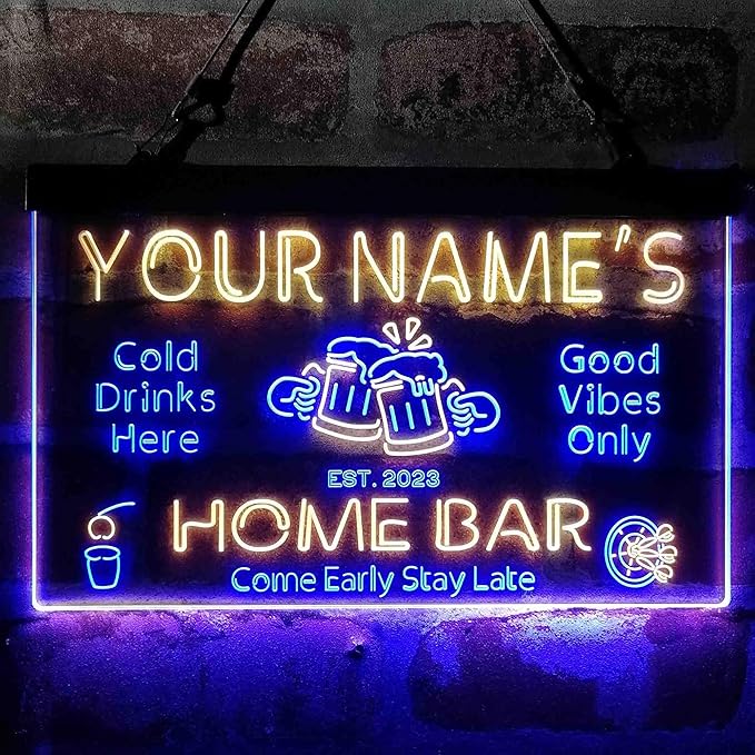 ADVPRO Personalized Your Name Custom Home Bar Beer Established Year Dual Color - Image 2