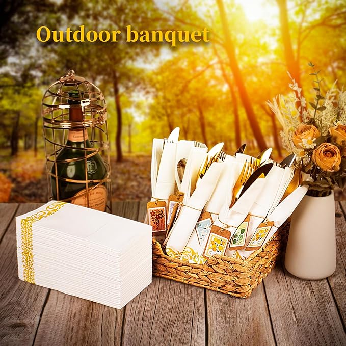 KAMMAK White Dinner Paper Napkins - Image 6