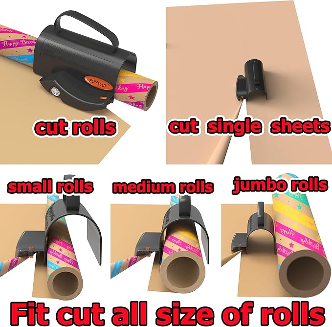 Wrapping Paper Cutter with 3 Replaceable Blade Sets - Image 5