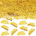 MARFOREVER Gold Happy Birthday Confetti Glitter, Birthday Party Metallic Foil by MARFOREVER