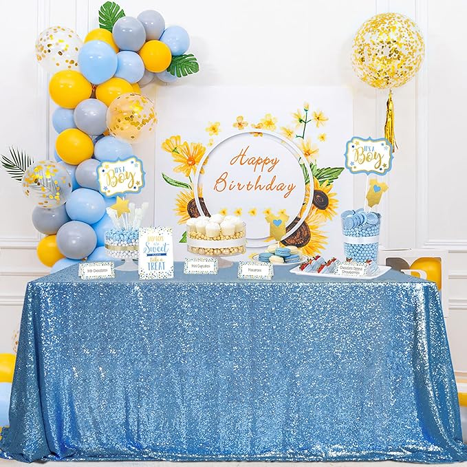 QueenDream Sequin Tablecloth 60"x102" Sparkly Party Table Cloths Sequin Table - Image 6