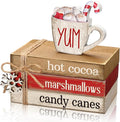 4 Pcs Christmas Table Decorations Winter Snowflake Tiered Tray Decorations by Anglechic